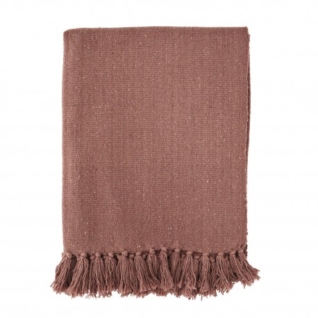 plaid coton recycle vieux rose poudre madam stoltz