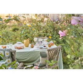 housse coussin crochet vert floral coton ib laursen