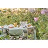 housse coussin crochet vert floral coton ib laursen