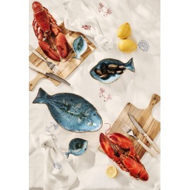 petit bol poisson bleu gres ib laursen