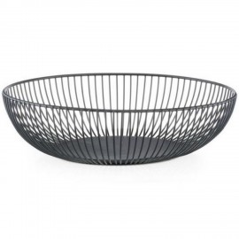 corbeille a fruits design noire metal filaire zeller