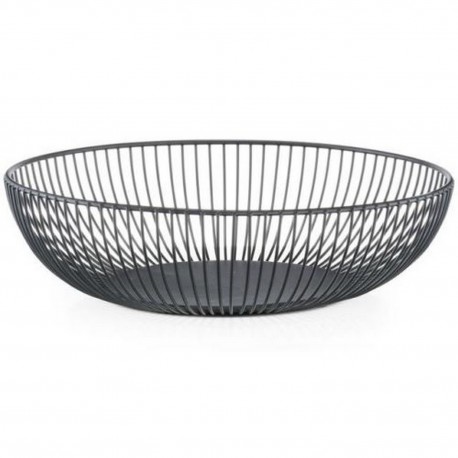 corbeille a fruits design noire metal filaire zeller