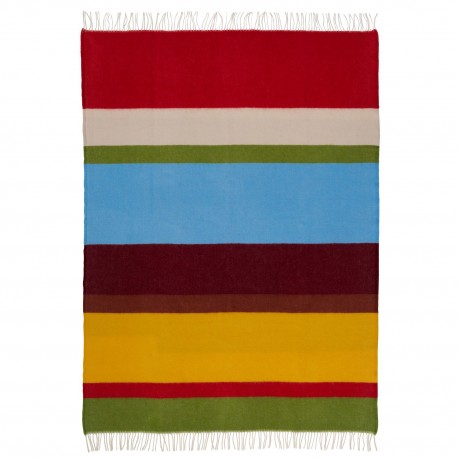 plaid laine agneau multicolore rayures klippan arty