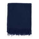 plaid chaud laine agneau bleu marine fonce klippan