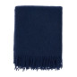 plaid chaud laine agneau bleu marine fonce klippan