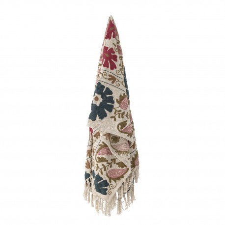 plaid brode floral coton bloomingville ceva