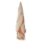 plaid coton recycle franges orange bloomingville caya