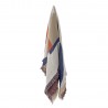 plaid coton recycle motif contemporain orange bleu bloomingville