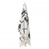 plaid coton recycle blanc marron bloomingville imperia