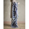 plaid bleu marine cooton recycle bloomingville frankie