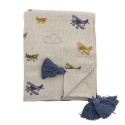 plaid enfants coton recycle avions bloomingville plane