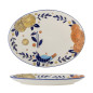 plat de service gres peint main motif floral bloomingville lynna