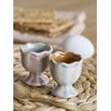 coquetier gres peint rose bleu bloomingville willa set de 2