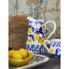 carafe gres peint bleu citrons bloomingville maxima
