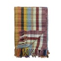 plaid coton recycle carreaux multicolore bloomingville elmy