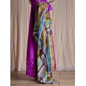 plaid coton recycle carreaux multicolore bloomingville elmy
