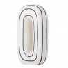vase design ceramique blanc bleu rayures bloomingville mae