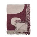 plaid motif design contemporain rouge bordeaux coton bloomingville olica