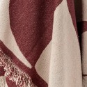 plaid motif design contemporain rouge bordeaux coton bloomingville olica