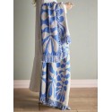 plaid chic bleu floral coton recycle bloomingville nevine
