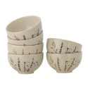 bol petit dejeuner gres motif fleurs bloomingville bea set de 6