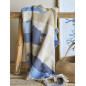 plaid coton recycle design bleu bloomingville maji