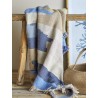 plaid coton recycle design bleu bloomingville maji