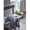 plaid coton recycle design bleu bloomingville maji