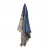 plaid coton recycle design bleu bloomingville maji