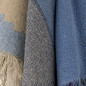 plaid coton recycle design bleu bloomingville maji