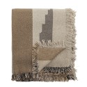 plaid contemporain coton recycle marron bloomingville maji