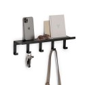 petite etagere murale portemanteau metal noir zeller present