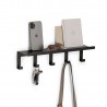 petite etagere murale portemanteau metal noir zeller present