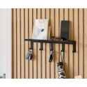 petite etagere murale portemanteau metal noir zeller present