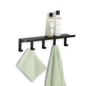 petite etagere murale portemanteau metal noir zeller present