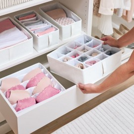 Boite rangement tiroirs vêtements tissu Zeller Present