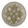 assiette plate gres peint main vert motif oriental bloomingville karlie