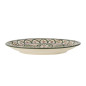 assiette plate gres peint main vert motif oriental bloomingville karlie
