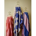 plaid motif decoratif design bleu naturel coton recycle bloomingville