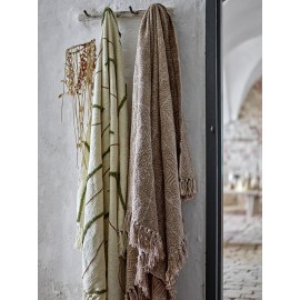 plaid coton recycle marron bloomingville bresso