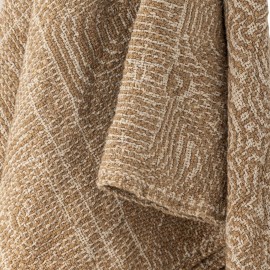 plaid coton recycle marron bloomingville bresso