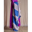 plaid coton recycle bleu rose bloomingville cadeo