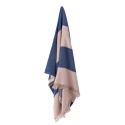plaid coton recycle bleu rose bloomingville cadeo