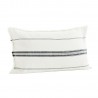 madam stoltz grande housse de coussin coton blanc fine rayures noir