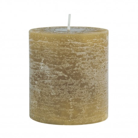 ib laursen bougie pilier rustique ancien vintage jaune moutarde