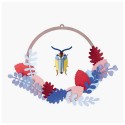 studio roof decoration murale carton couronne fleurs botanique