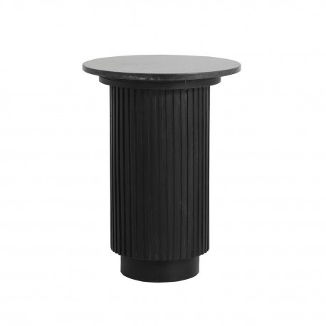 table appoint ronde noir marbre style art deco classique chic nordal