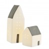 Petites maisons porcelaine avec led Madam Stoltz set de 2