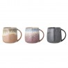 Mug artisanal émaillé grès Bloomingville Cloe set de 3