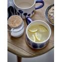 mug peint bleu gres artisanal bloomingville linora set de 3